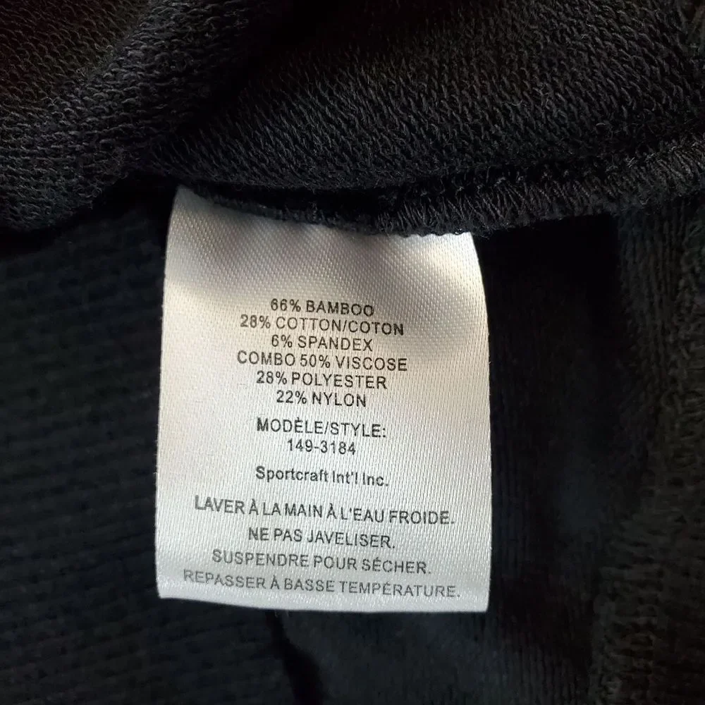 Bylyse Spenard Hoodie Women's Large Black Bamboo Long Sleeve‎ Hooded Pullover